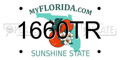 1660TR Florida License Plate