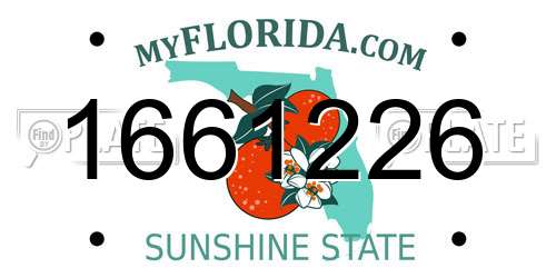 1661226 Florida License Plate