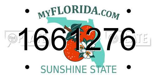 1661276 Florida License Plate