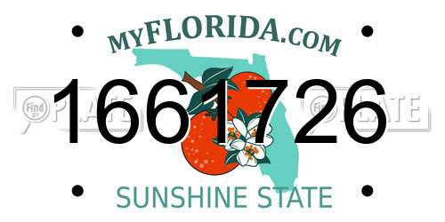 1661726 Florida License Plate