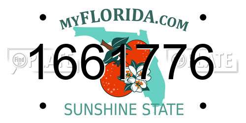 1661776 Florida License Plate