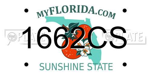 1662CS Florida License Plate