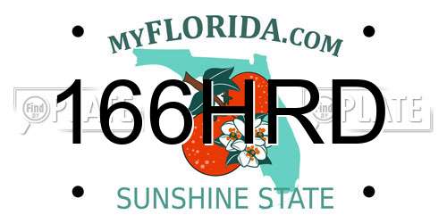 166HRD Florida License Plate