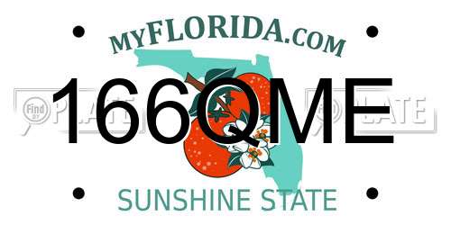 166QME Florida License Plate