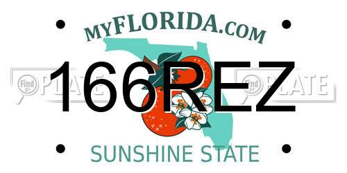 166REZ Florida License Plate