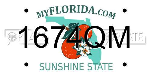 1674QM Florida License Plate
