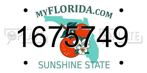 1675749 Florida License Plate
