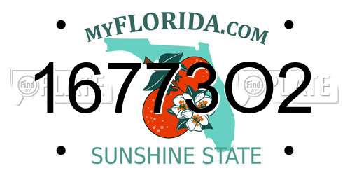 16773O2 Florida License Plate