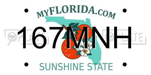 167MNH Florida License Plate