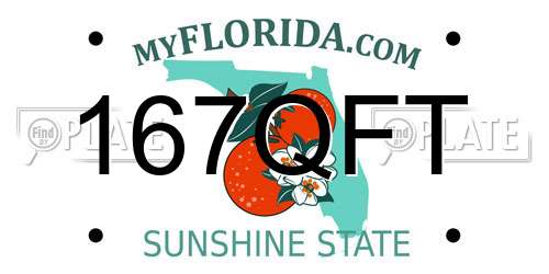 167QFT Florida License Plate