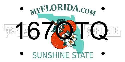 167QTQ Florida License Plate