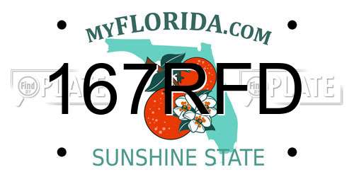 167RFD Florida License Plate