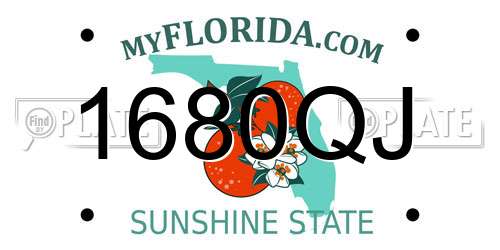 1680QJ Florida License Plate