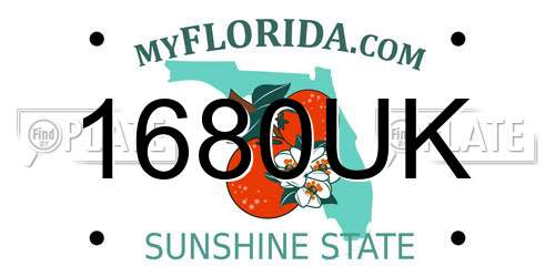 1680UK Florida License Plate