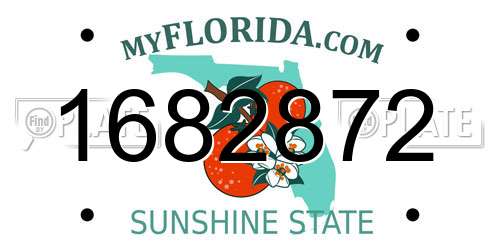 1682872 Florida License Plate