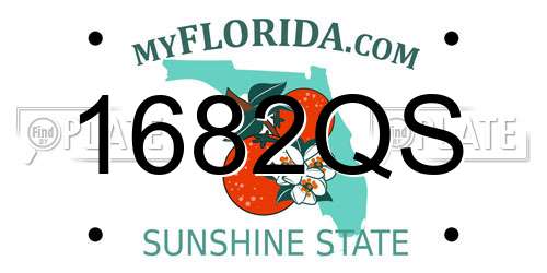 1682QS Florida License Plate