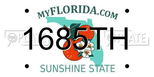 1685TH Florida License Plate