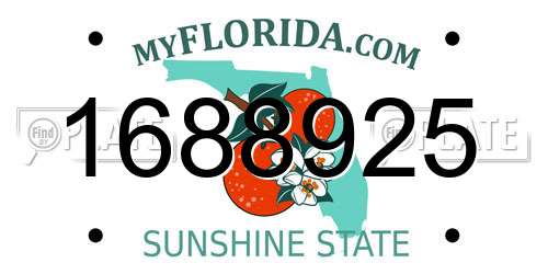 1688925 Florida License Plate