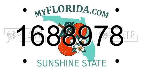 1688978 Florida License Plate