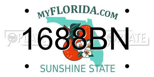 1688BN Florida License Plate