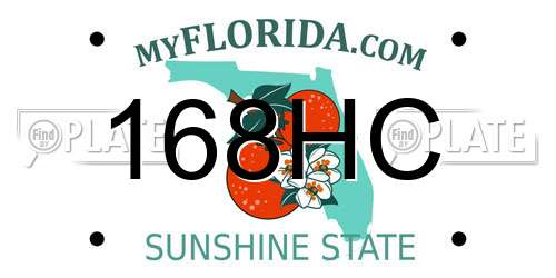 168HC Florida License Plate
