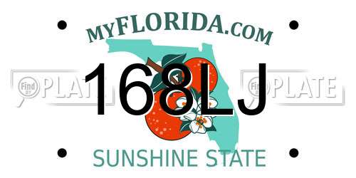 168LJ Florida License Plate