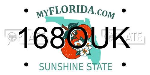 168OUK Florida License Plate