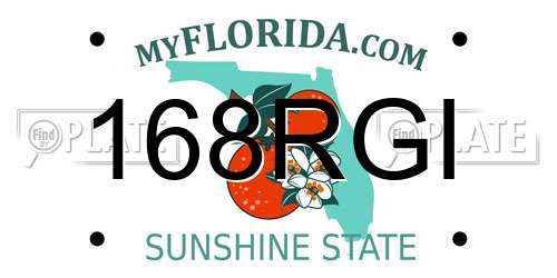168RGI Florida License Plate