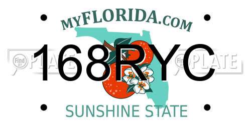 168RYC Florida License Plate