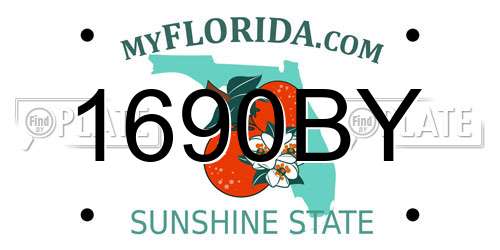 1690BY Florida License Plate