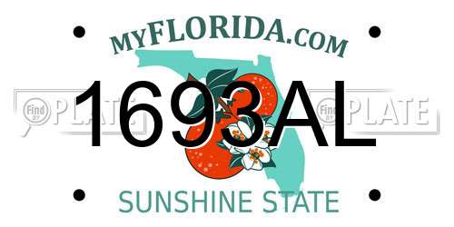 1693AL Florida License Plate