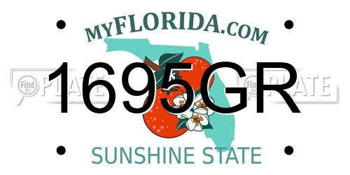 1695GR Florida License Plate