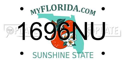 1696NU Florida License Plate