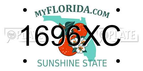 1696XC Florida License Plate