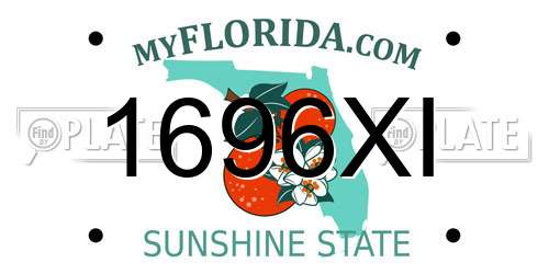 1696XI Florida License Plate