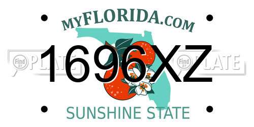 1696XZ Florida License Plate