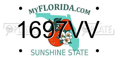 1697VV Florida License Plate