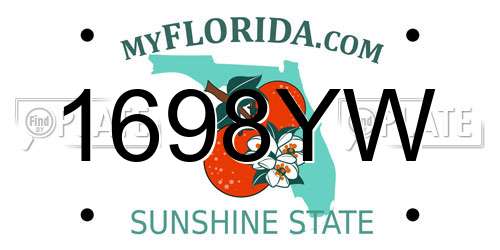 1698YW Florida License Plate
