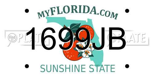 1699JB Florida License Plate