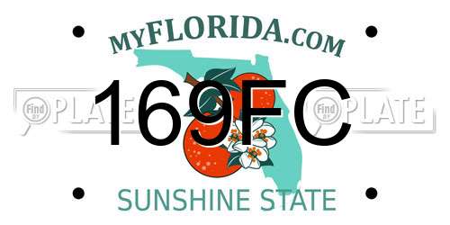 169FC Florida License Plate