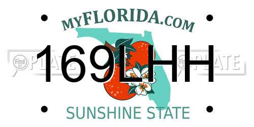 169LHH Florida License Plate