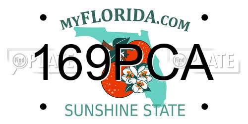 169PCA Florida License Plate
