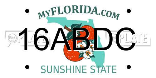 16ABDC Florida License Plate