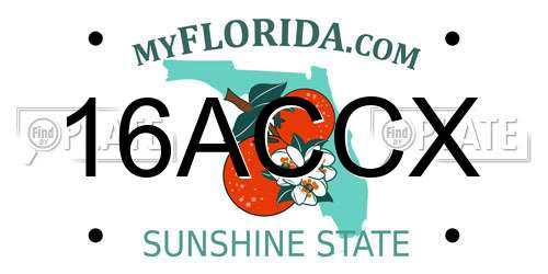 16ACCX Florida License Plate