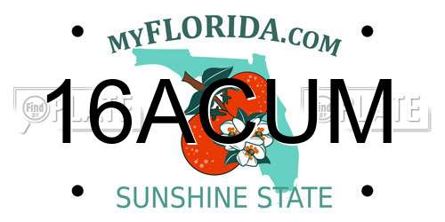 16ACUM Florida License Plate