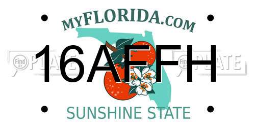 16AFFH Florida License Plate