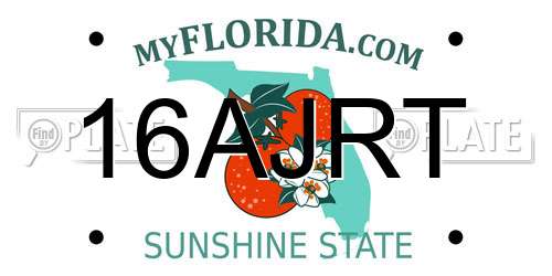 16AJRT Florida License Plate
