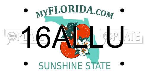 16ALLU Florida License Plate