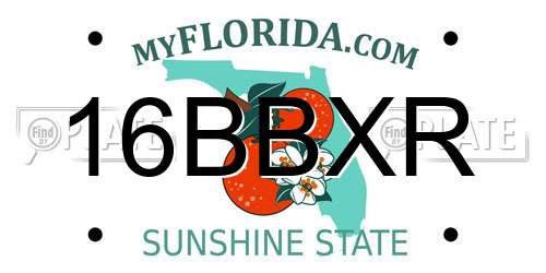 16BBXR Florida License Plate