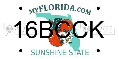 16BCCK Florida License Plate